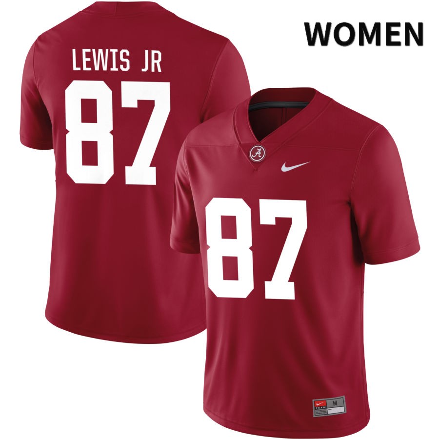 Alabama Crimson Tide Women's Danny Lewis Jr #87 NIL Crimson 2022 NCAA Authentic Stitched College Football Jersey FQ16L07NN